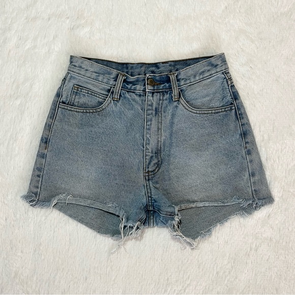 John Galt Light Wash Mom Shorts - Picture 1 of 3